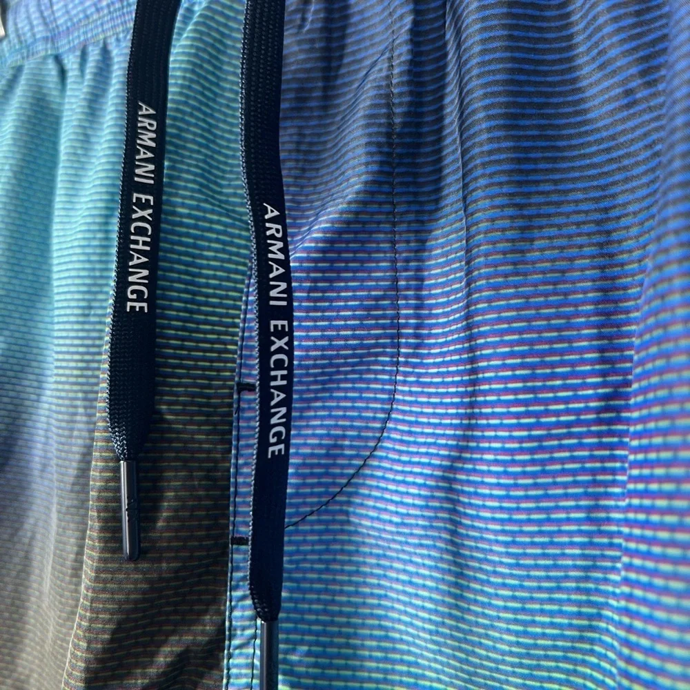 Armani Exchange Pocketed Spell out Printed Swim Trunks XXL
